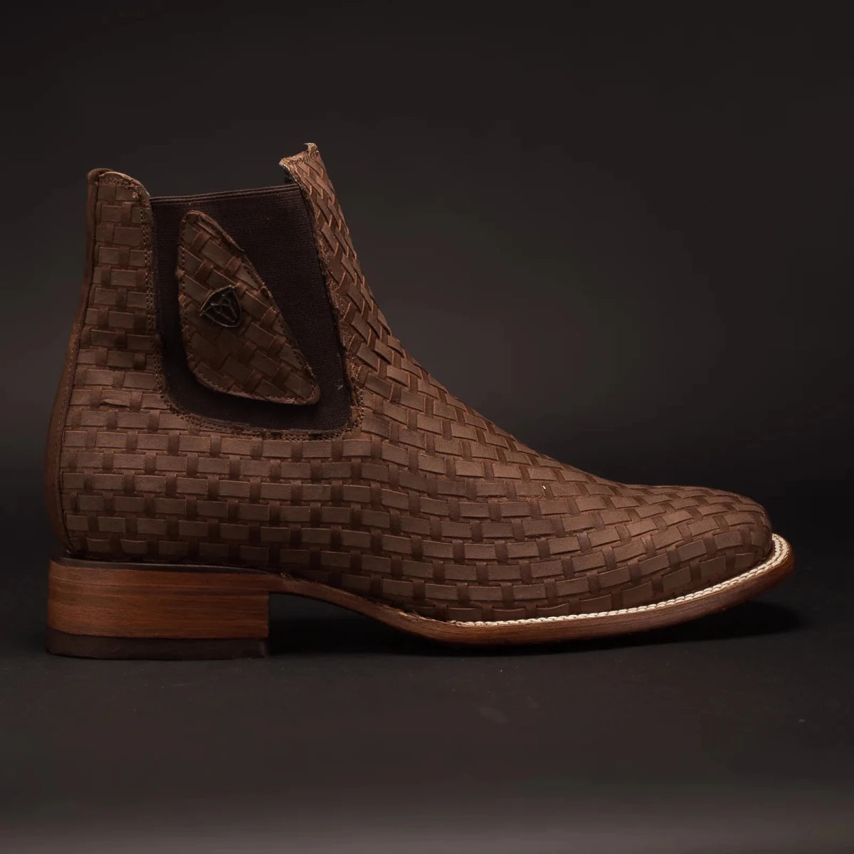 Rodeo Cartie Men”s 716 Braided Short Ankle Western Boot–Sand - OriginalWestern.com