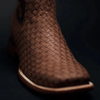 Rodeo Cartie Men”s 716 Braided Short Ankle Western Boot–Sand - OriginalWestern.com