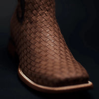 Rodeo Cartie Men”s 716 Braided Short Ankle Western Boot–Sand - OriginalWestern.com