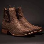 Rodeo Cartie Men”s 716 Braided Short Ankle Western Boot–Sand - OriginalWestern.com