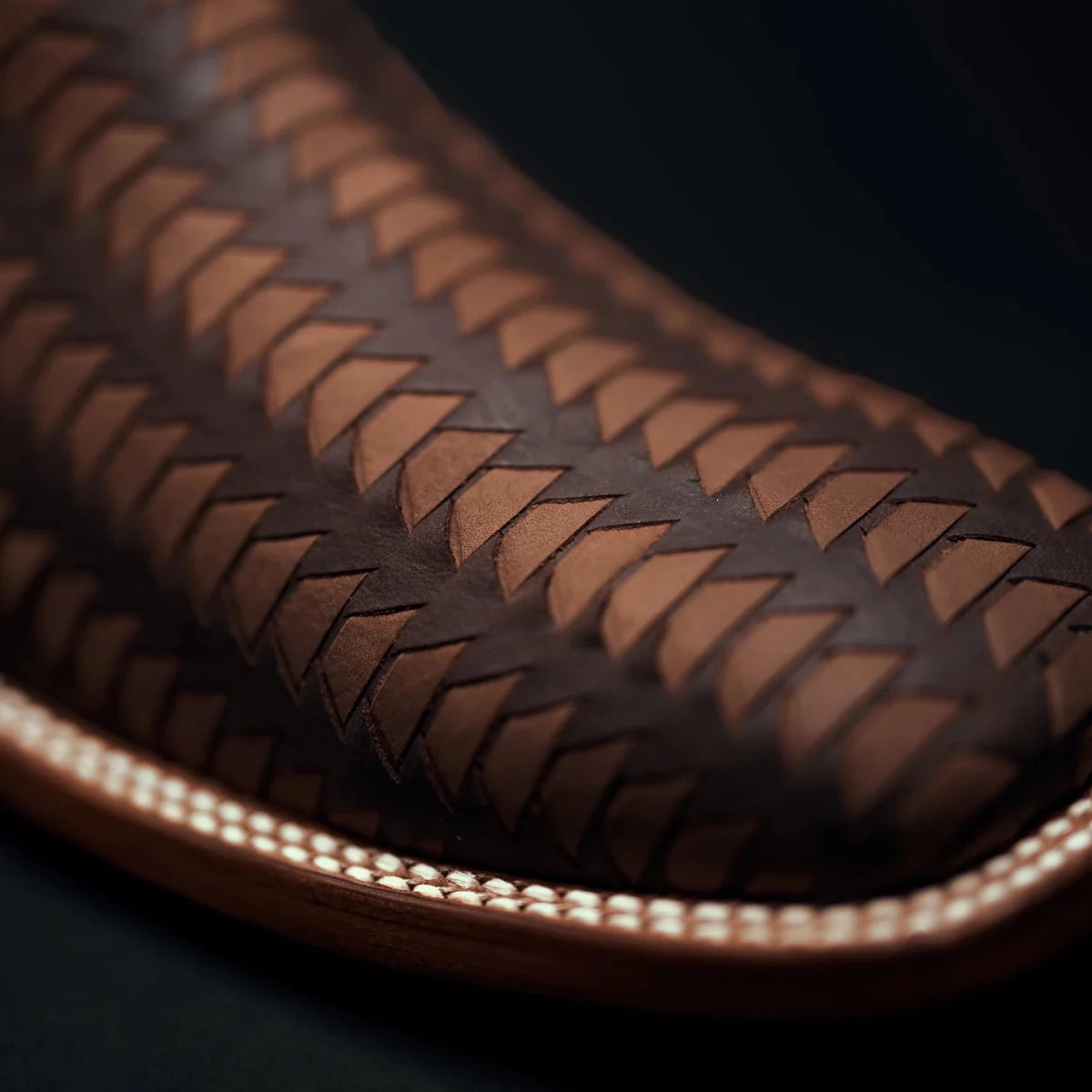 Rodeo Cartie Men”s 716 Braided Short Ankle Western Boot–Tobacco - OriginalWestern.com