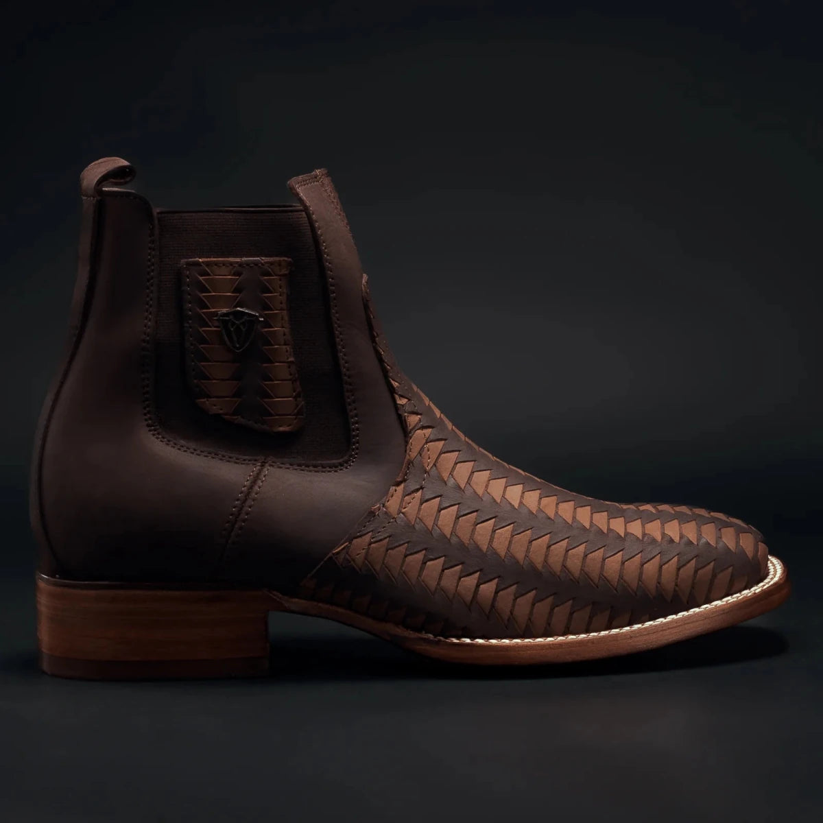 Rodeo Cartie Men”s 716 Braided Short Ankle Western Boot–Tobacco - OriginalWestern.com