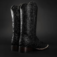 Rodeo Cartie Men's 761 Exotic Original Pirarucu Monster Fish Boot–Black - OriginalWestern.com