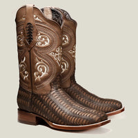 Rodeo Cartie Men”s 816 Cowboy Boot Rodeo Braided–Tabacco - OriginalWestern.com