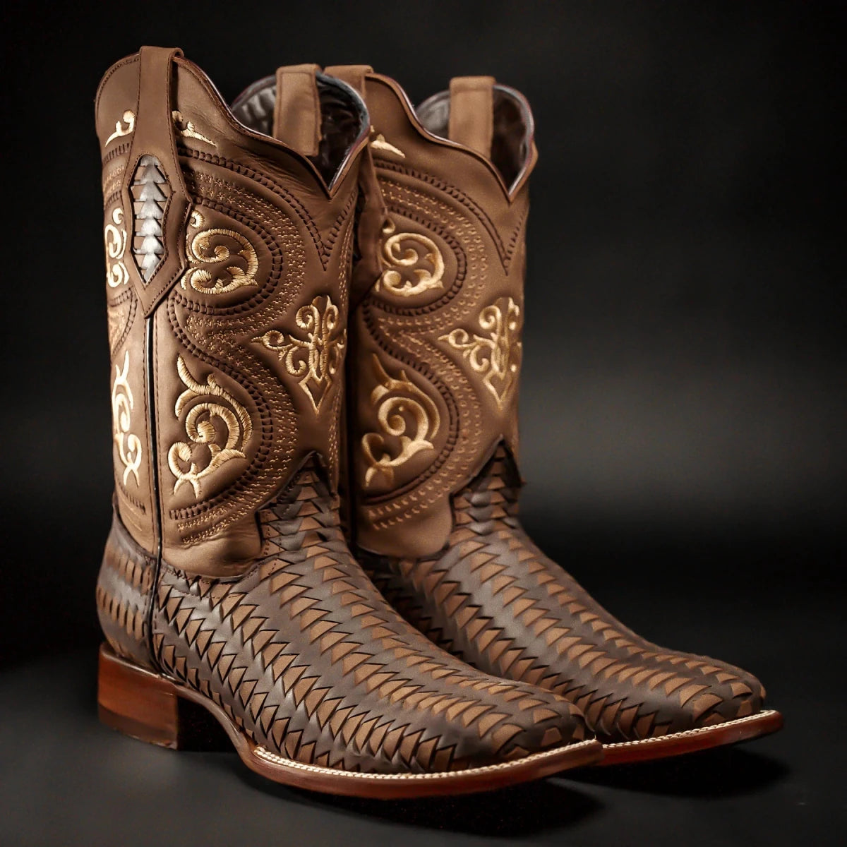 Rodeo Cartie Men”s 816 Cowboy Boot Rodeo Braided–Tabacco - OriginalWestern.com