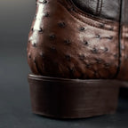 Rodeo Cartie Men”s 903 J Toe Original Exotic Ostrich Boot–Bourbon - OriginalWestern.com