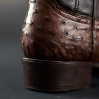 Rodeo Cartie Men”s 903 J Toe Original Exotic Ostrich Boot–Bourbon - OriginalWestern.com