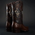Rodeo Cartie Men”s 903 J Toe Original Exotic Ostrich Boot–Bourbon - OriginalWestern.com