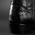 Rodeo Cartie Men”s 903 J Toe Original Exotic Ostrich Boot–Midnight - OriginalWestern.com