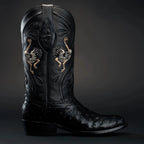 Rodeo Cartie Men”s 903 J Toe Original Exotic Ostrich Boot–Midnight - OriginalWestern.com