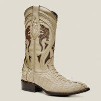 Rodeo Cartie Men”s 908 J Toe Original Caiman Belly Boot–Bone - OriginalWestern.com