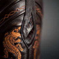 Rodeo Cartie Men”s 908 J Toe Original Caiman Belly Boot–Bourbon - OriginalWestern.com