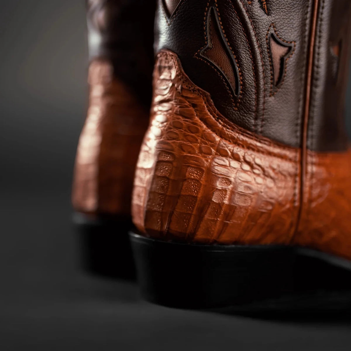 Rodeo Cartie Men”s 908 J Toe Original Caiman Belly Boot–Chestnut El - OriginalWestern.com