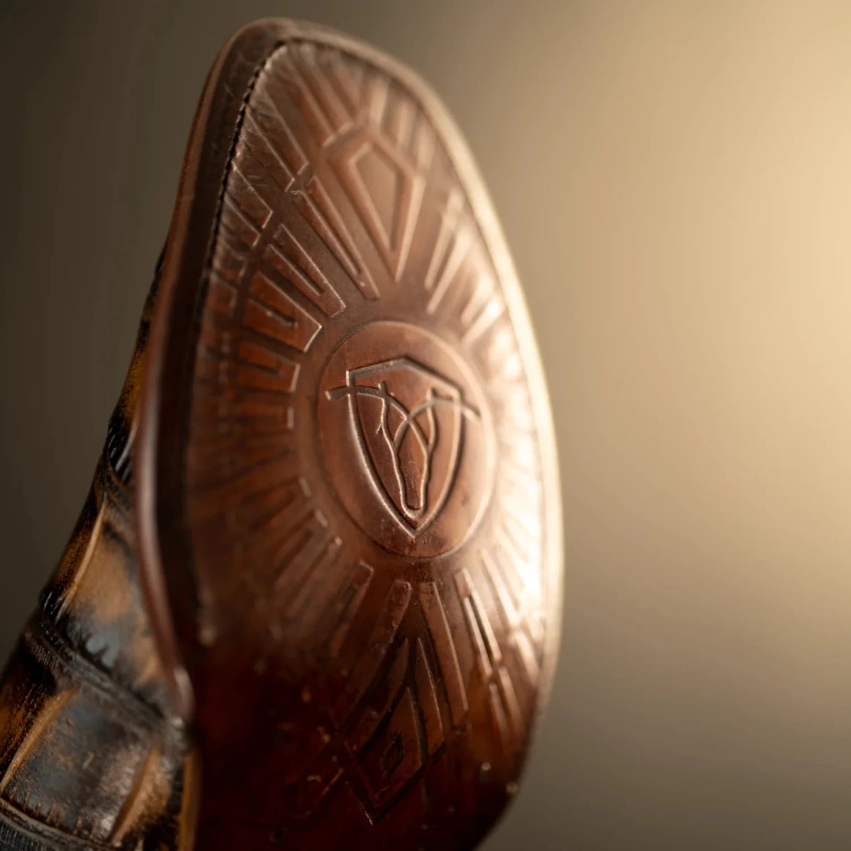Rodeo Cartie Men”s American Alligator Tribute Cutter Boot–Tan - OriginalWestern.com