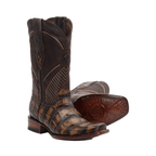 Rodeo Cartie Men's American Alligator Tribute Dubai Square Toe Boot – Tan - OriginalWestern.com