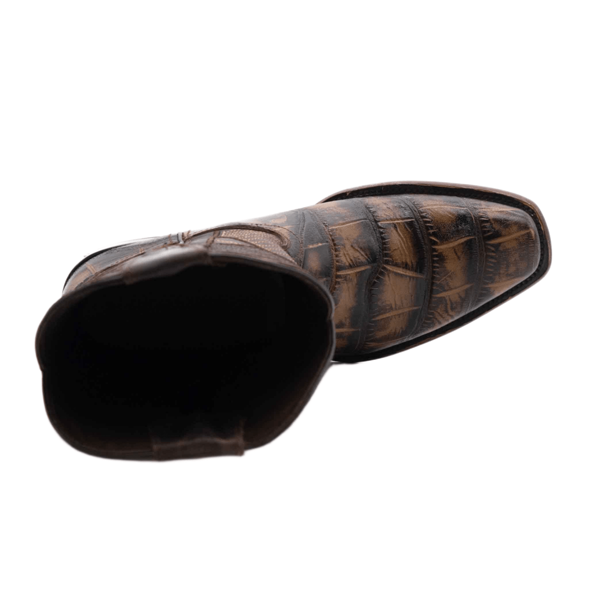 Rodeo Cartie Men's American Alligator Tribute Dubai Square Toe Boot – Tan - OriginalWestern.com
