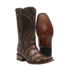 Rodeo Cartie Men's American Alligator Tribute Dubai Square Toe Boot – Tan - OriginalWestern.com