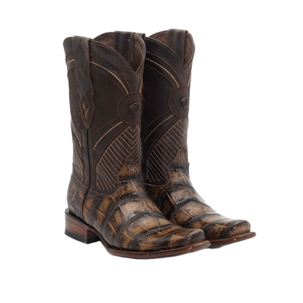 Rodeo Cartie Men's American Alligator Tribute Dubai Square Toe Boot – Tan - OriginalWestern.com