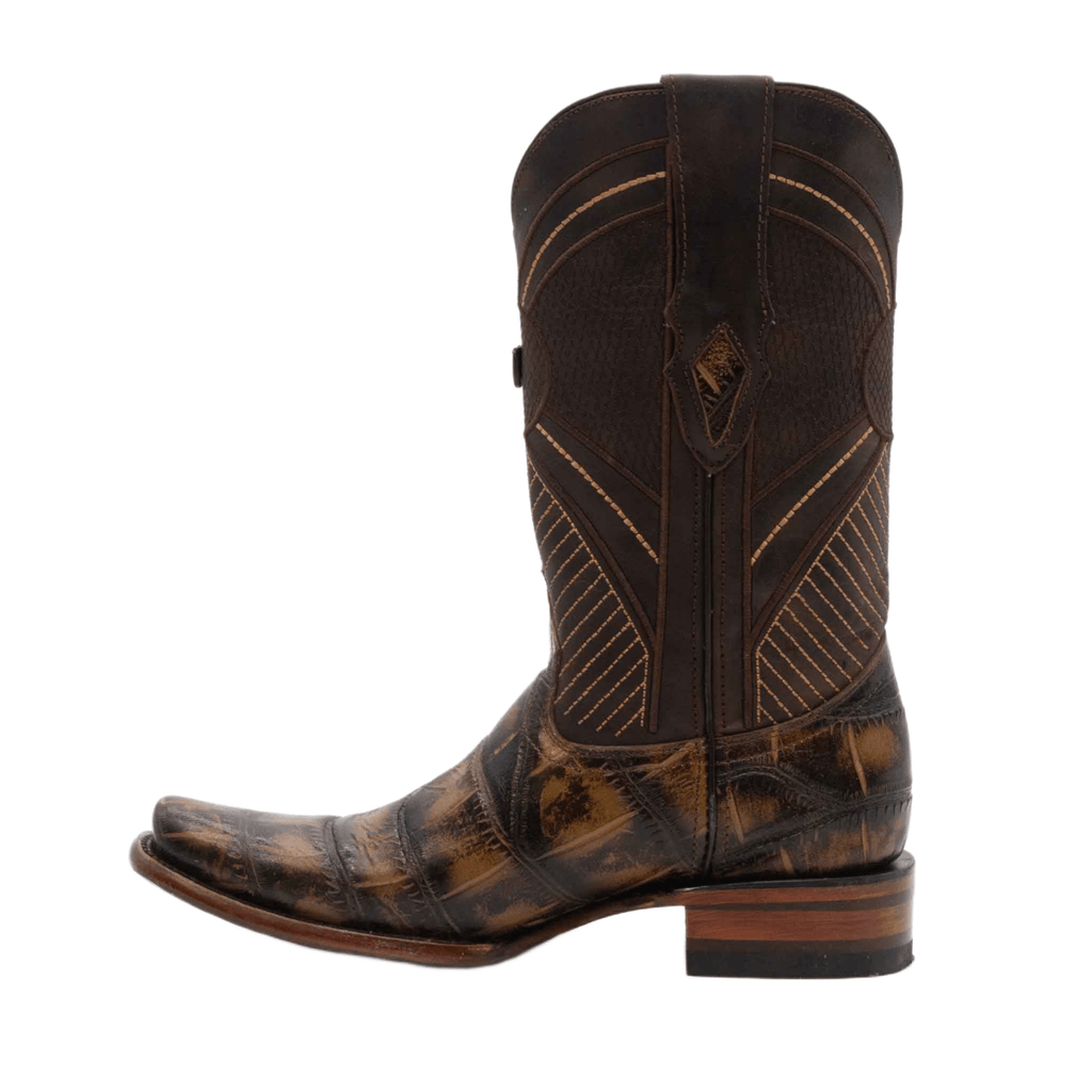 Rodeo Cartie Men's American Alligator Tribute Dubai Square Toe Boot – Tan - OriginalWestern.com