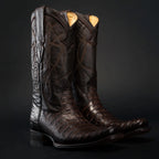 Rodeo Cartie Men's Denver Caiman Belly Tribute Boot–Coffee - OriginalWestern.com