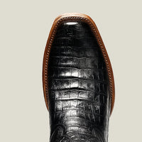 Rodeo Cartie Men's Denver Caiman Belly Tribute Boot–Midnight - OriginalWestern.com