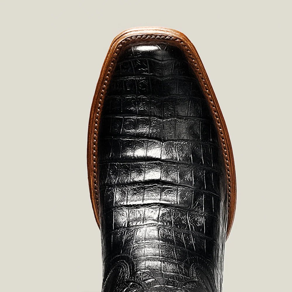 Rodeo Cartie Men's Denver Caiman Belly Tribute Boot–Midnight - OriginalWestern.com