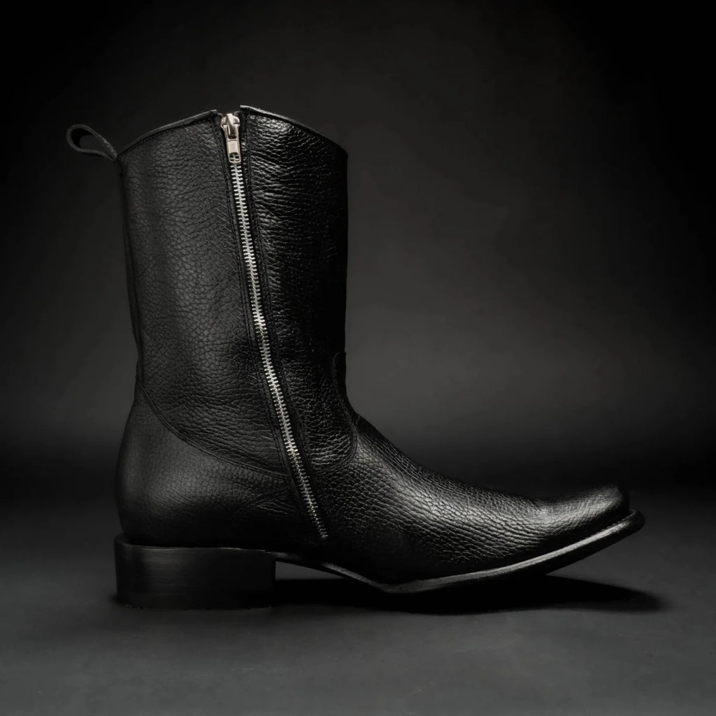 Rodeo Cartie Men”s Dubai Cutter Leather Boot– Black - OriginalWestern.com