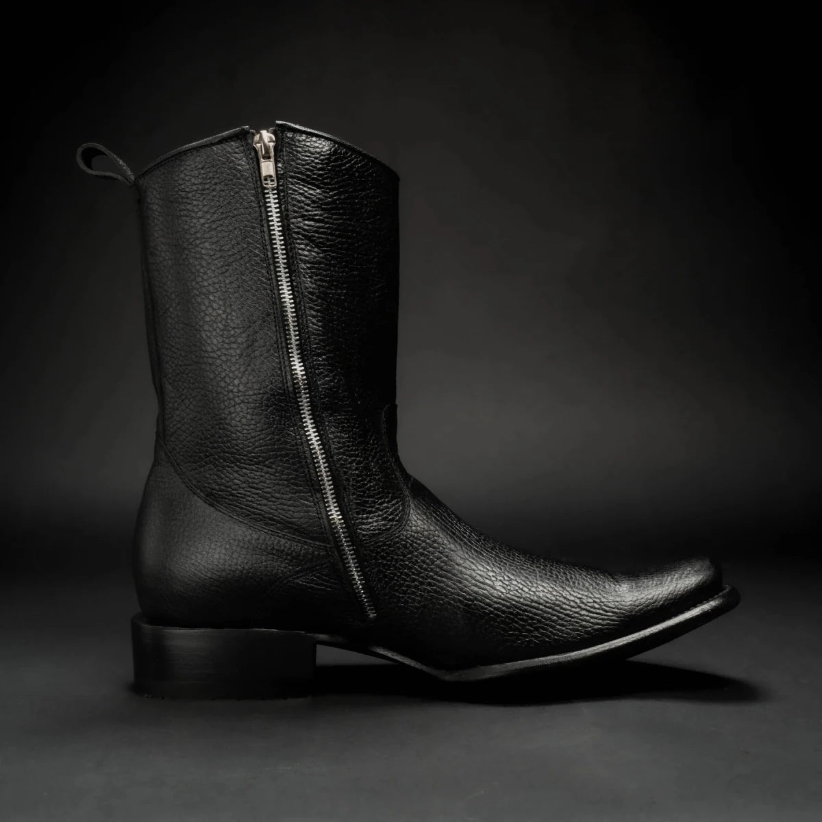 Rodeo Cartie Men”s Dubai Cutter Leather Boot– Black - OriginalWestern.com