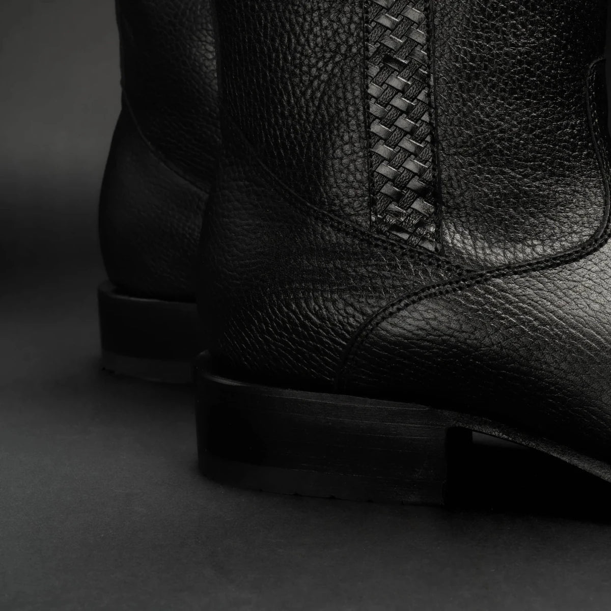 Rodeo Cartie Men”s Dubai Cutter Leather Boot– Black - OriginalWestern.com