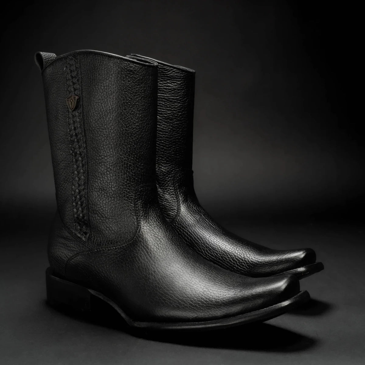 Rodeo Cartie Men”s Dubai Cutter Leather Boot– Black - OriginalWestern.com