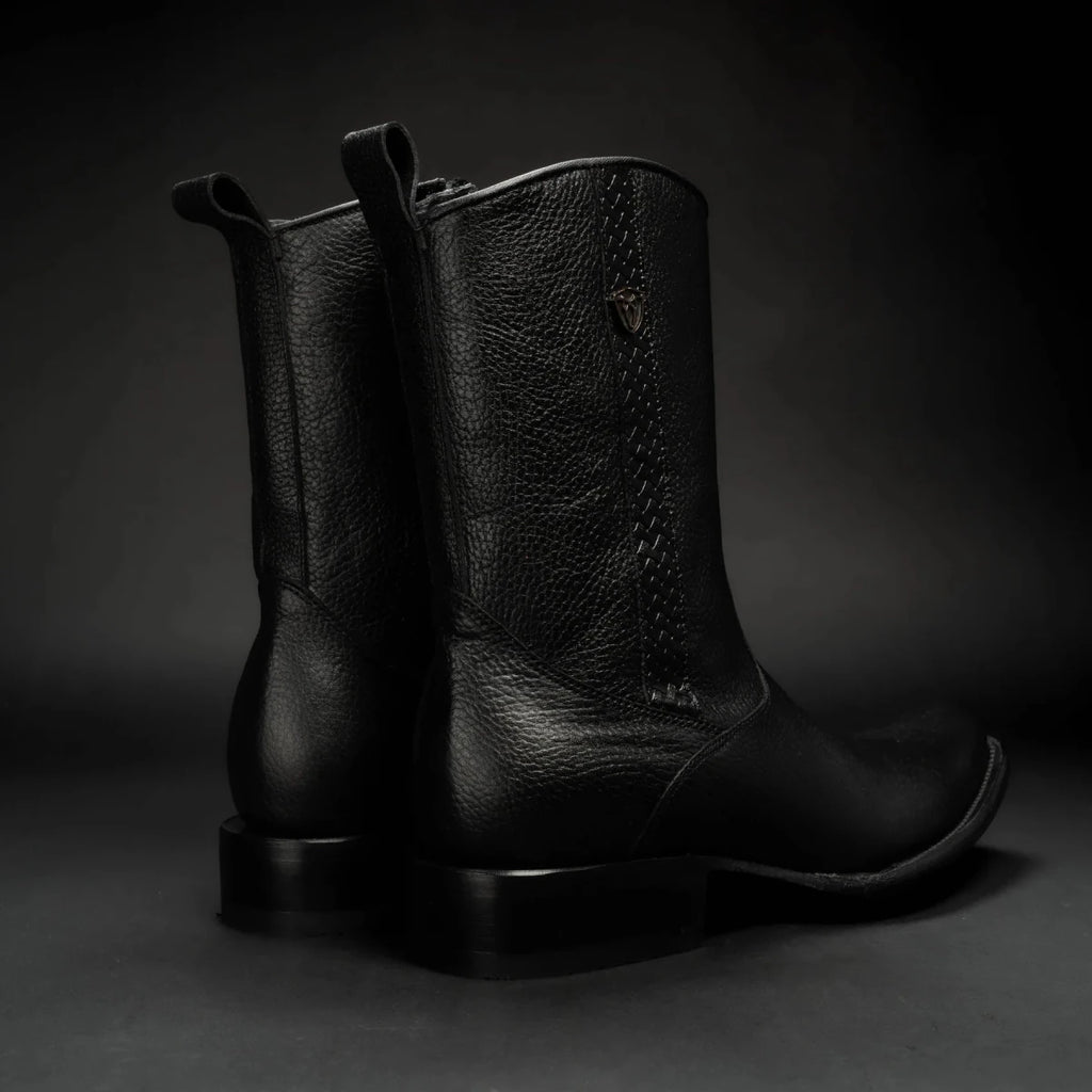 Rodeo Cartie Men”s Dubai Cutter Leather Boot– Black - OriginalWestern.com
