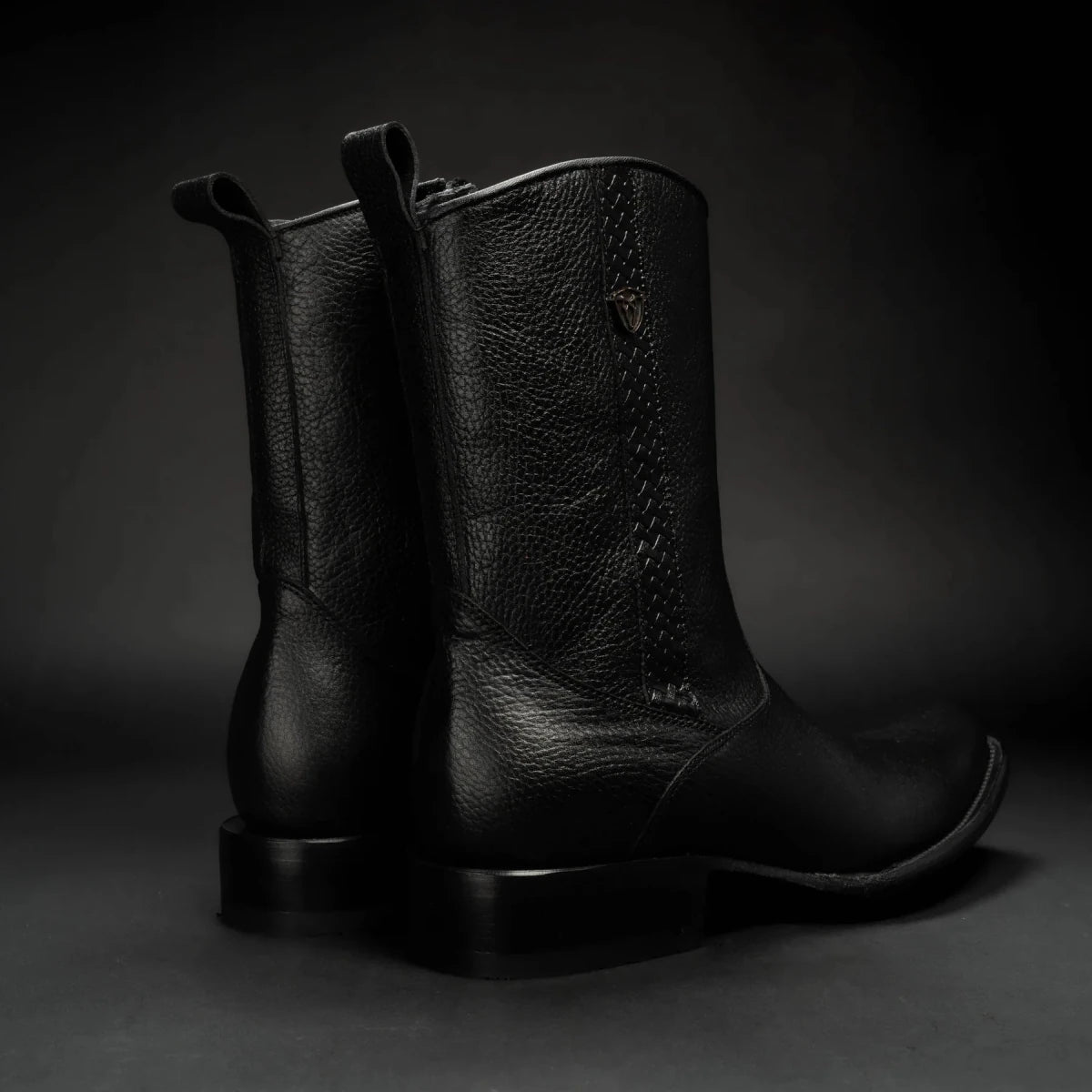 Rodeo Cartie Men”s Dubai Cutter Leather Boot– Black - OriginalWestern.com