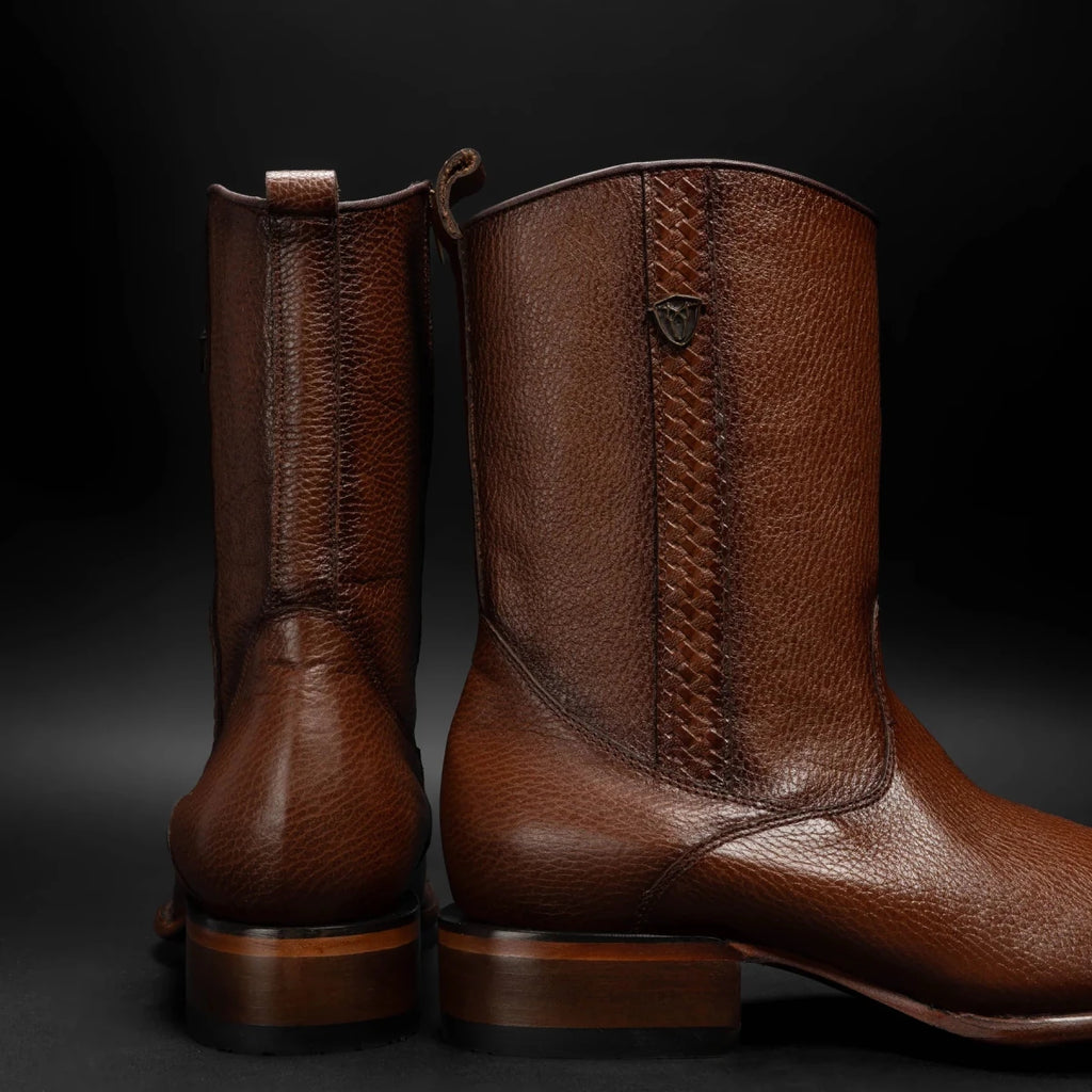 Rodeo Cartie Men”s Dubai Cutter Leather Boot– Cognac - OriginalWestern.com