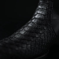 Rodeo Cartie Men's Gala Python Oval Toe Roper Boots with Zipper – Black - OriginalWestern.com