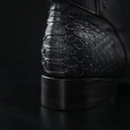 Rodeo Cartie Men's Gala Python Oval Toe Roper Boots with Zipper – Black - OriginalWestern.com