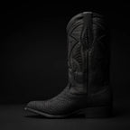 Rodeo Cartie Men”s J Phyton Original Exotic Cowboy Western Boot–Black Matte - OriginalWestern.com