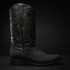 Rodeo Cartie Men”s J Phyton Original Exotic Cowboy Western Boot–Black Matte - OriginalWestern.com