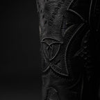 Rodeo Cartie Men”s J Phyton Original Exotic Cowboy Western Boot–Black Matte - OriginalWestern.com
