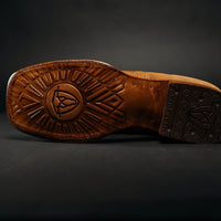 Rodeo Cartie Men”s Mamba Lizard Tribute Cowboy Ankle Square Toe Boot–Sunlit Sand - OriginalWestern.com