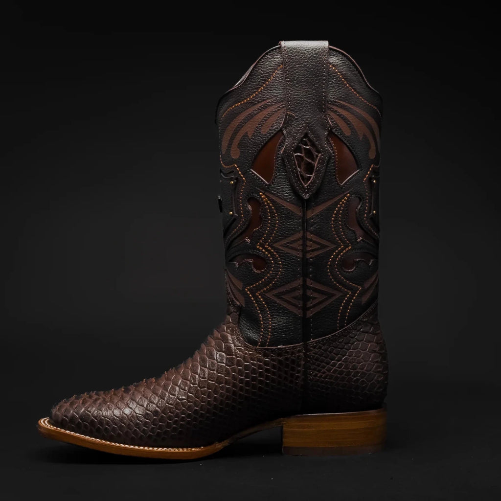 Rodeo Cartie Men”s Mamba Phyton Tribute Boot–Belt Combo–Tobacco - OriginalWestern.com