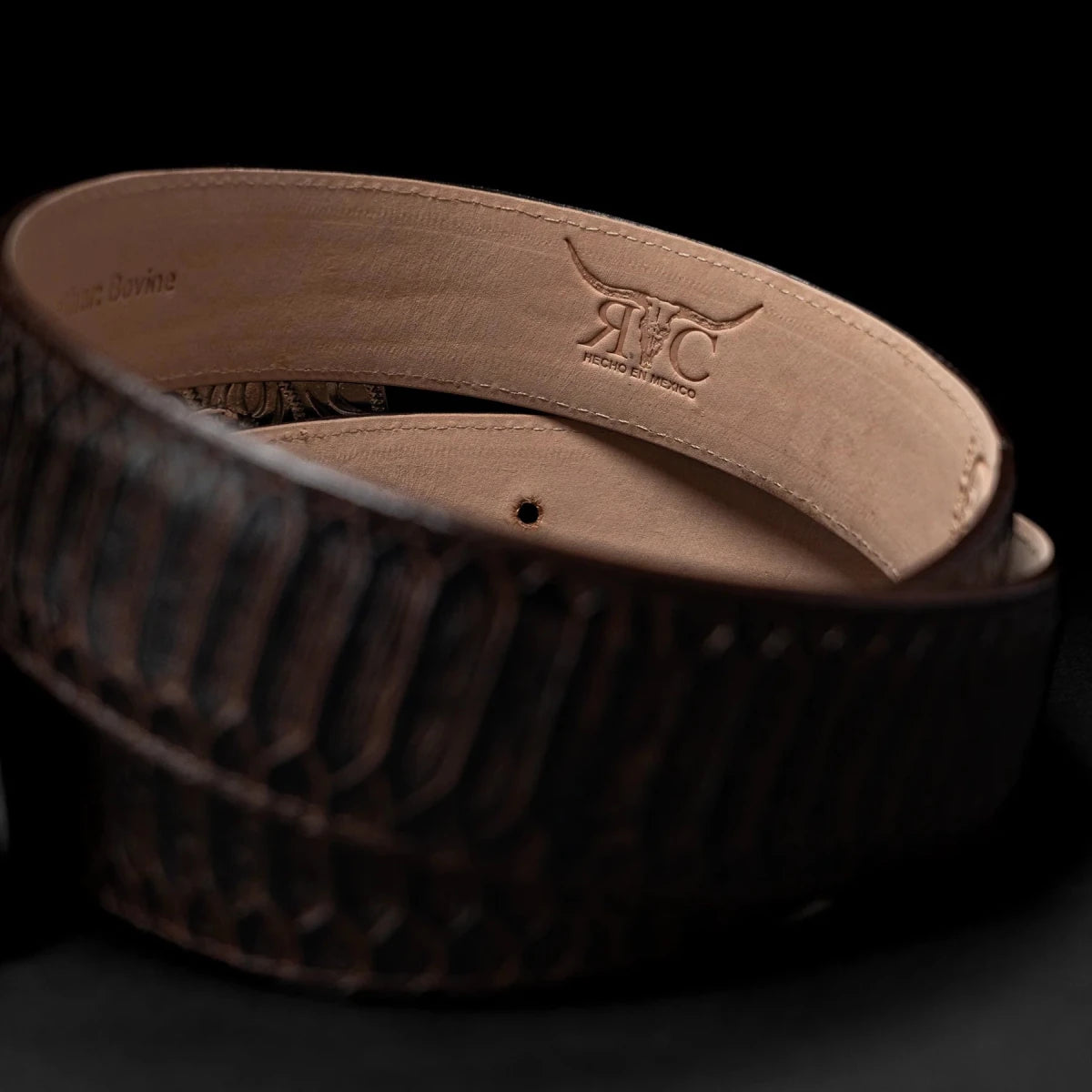 Rodeo Cartie Men”s Mamba Phyton Tribute Boot–Belt Combo–Tobacco - OriginalWestern.com