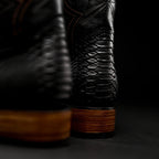 Rodeo Cartie Men”s Mamba Phyton Tribute Square Toe Boot – Black - OriginalWestern.com