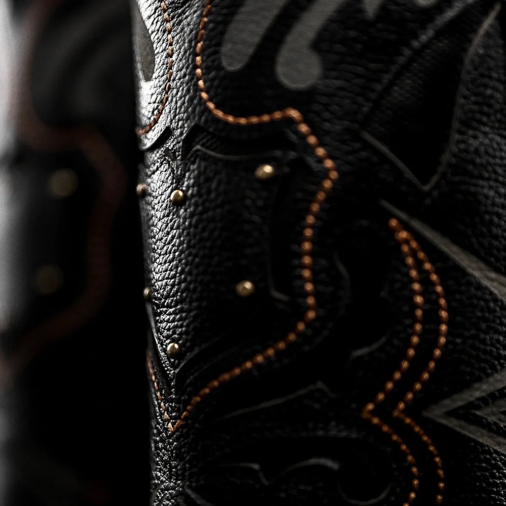 Rodeo Cartie Men”s Mamba Phyton Tribute Square Toe Boot – Black - OriginalWestern.com