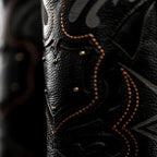 Rodeo Cartie Men”s Mamba Phyton Tribute Square Toe Boot – Black - OriginalWestern.com