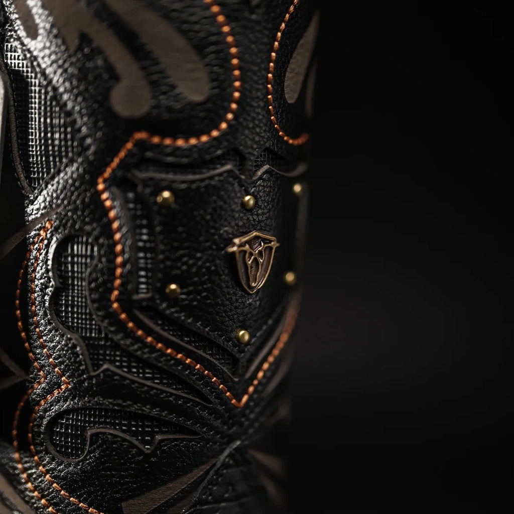 Rodeo Cartie Men”s Mamba Phyton Tribute Square Toe Boot – Black - OriginalWestern.com