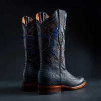 Rodeo Cartie Men”s Mamba Phyton Tribute Square Toe Boot–Dark Knight - OriginalWestern.com