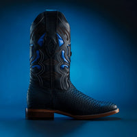 Rodeo Cartie Men”s Mamba Phyton Tribute Square Toe Boot–Dark Knight - OriginalWestern.com