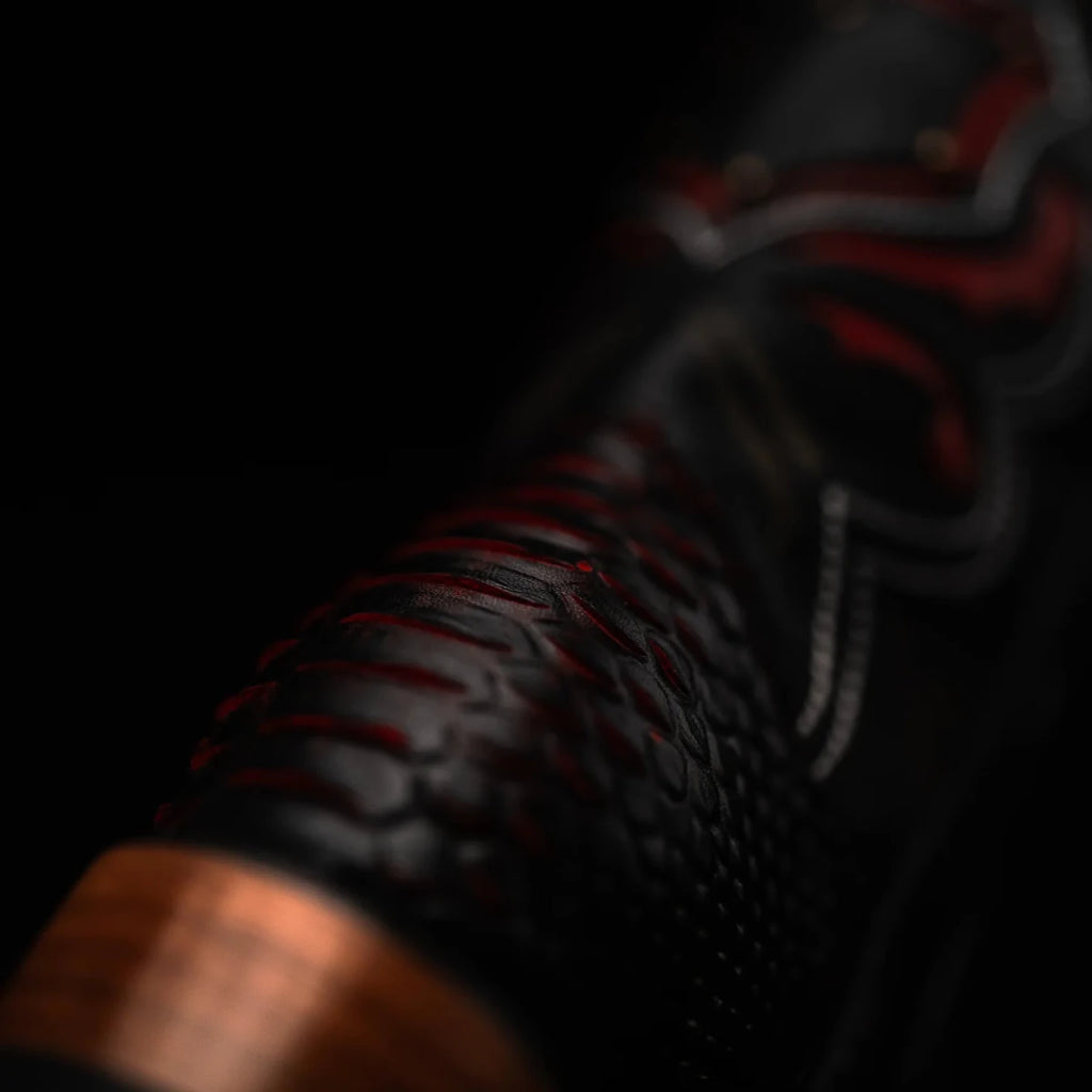 Rodeo Cartie Men”s Mamba Phyton Tribute Square Toe Boot–Red Venom - OriginalWestern.com