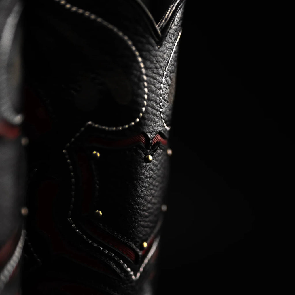 Rodeo Cartie Men”s Mamba Phyton Tribute Square Toe Boot–Red Venom - OriginalWestern.com