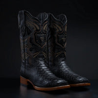 Rodeo Cartie Men's Mamba Series II Phyton Print Square Toe Boots – Black - OriginalWestern.com